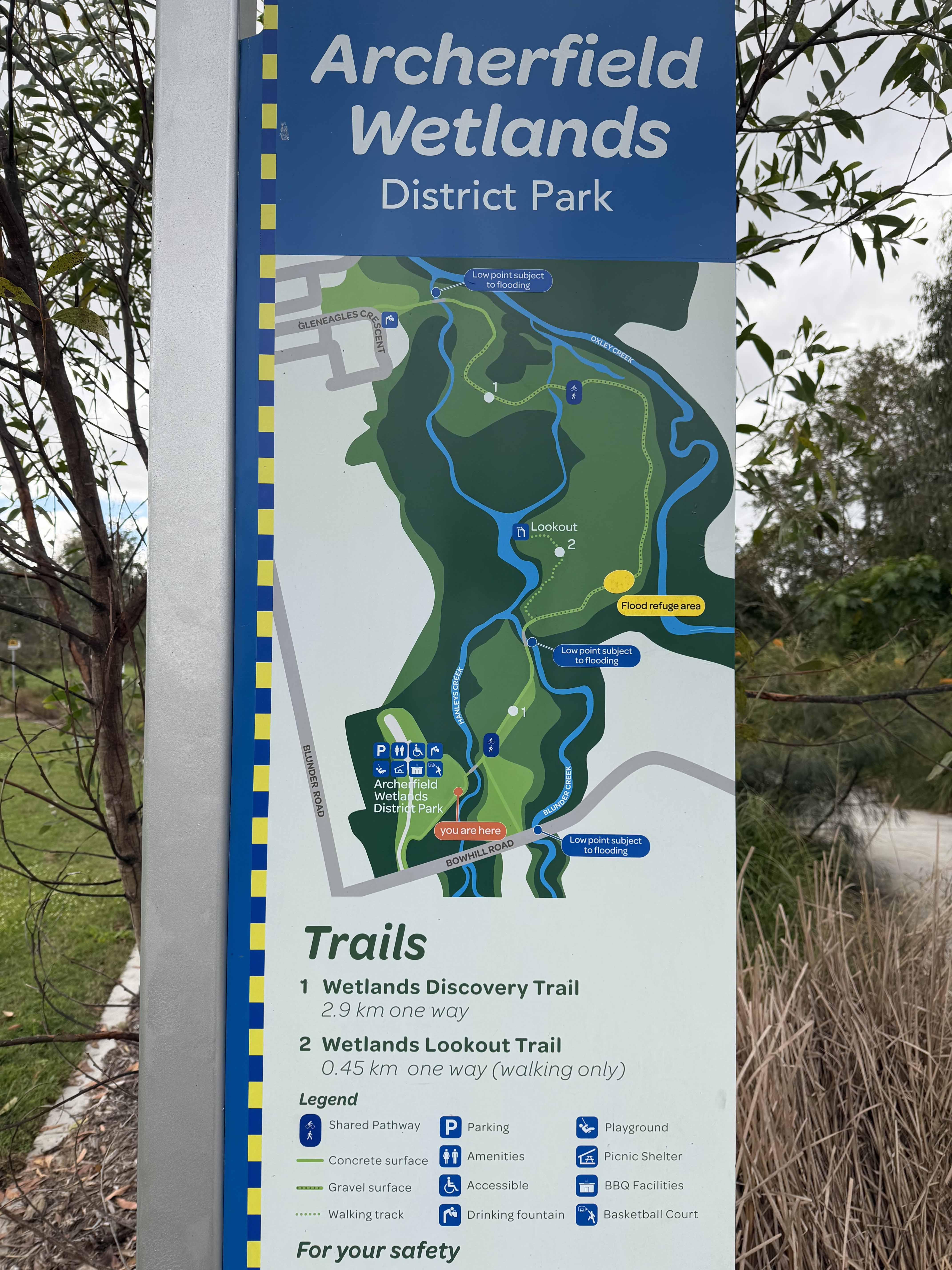Archerfield Wetlands trail map