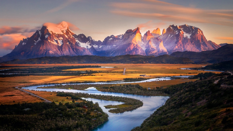 Honour For Sunrise At Torres Del Paine By Geoffrey Hui