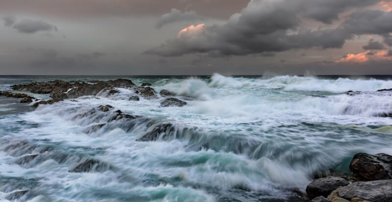 Merit For Waves On The Rocks By Ian Sweetman