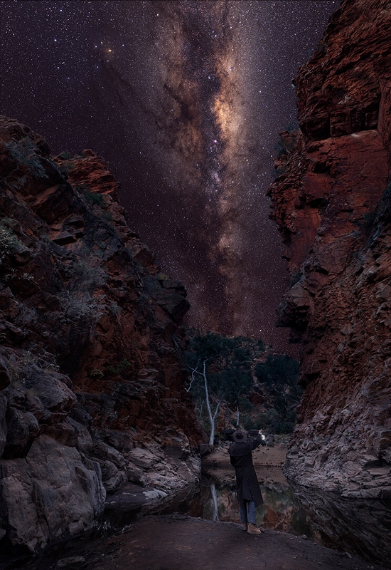 Merit For Digital Serpentine Gorge By Night By Jefferey Mott