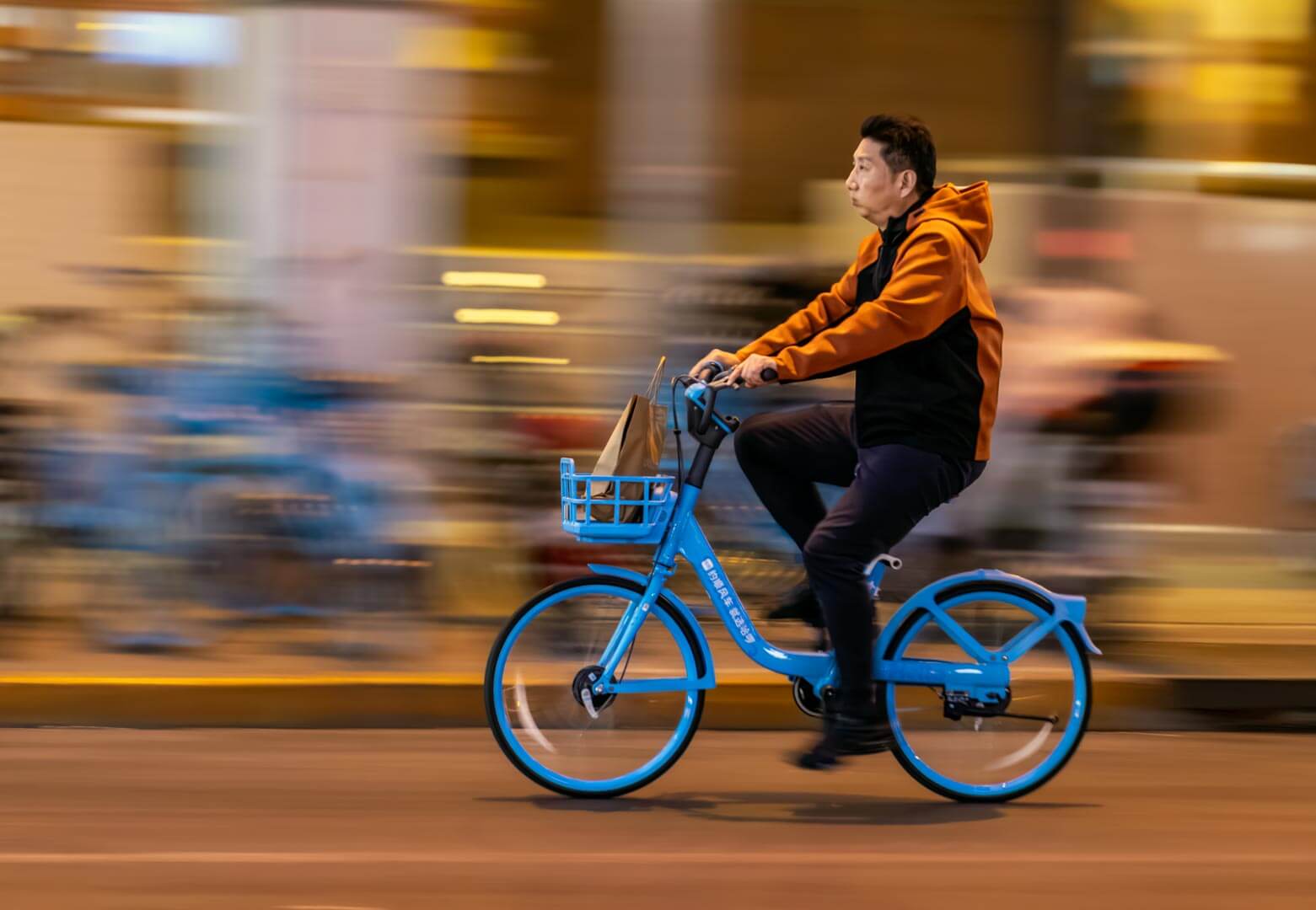 Merit For Print Beijing Bikie By John Langer