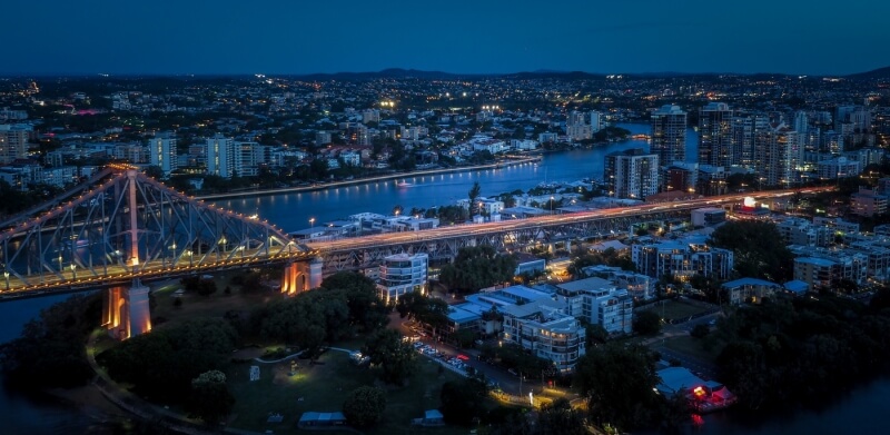 Merit For Blue Hour On Brisbane River By Margaret Duncan