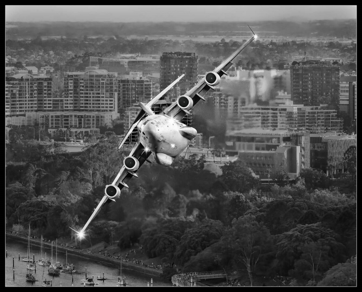 Honour For Print Globemaster Above The Gardens By Paul MacKay