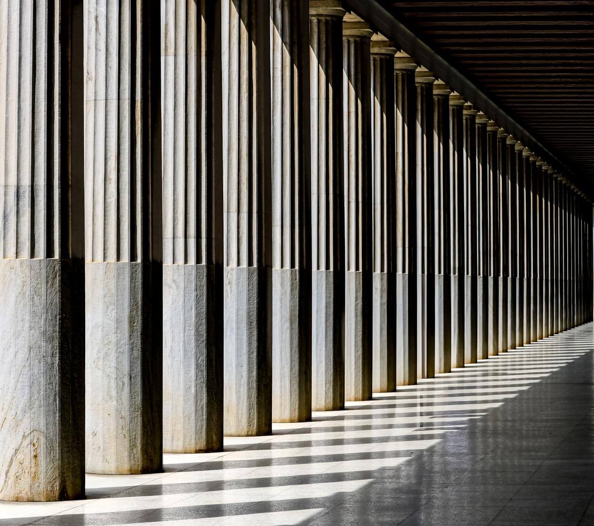 Honour For Print The Stoa Of Attalos Columns By John Langer