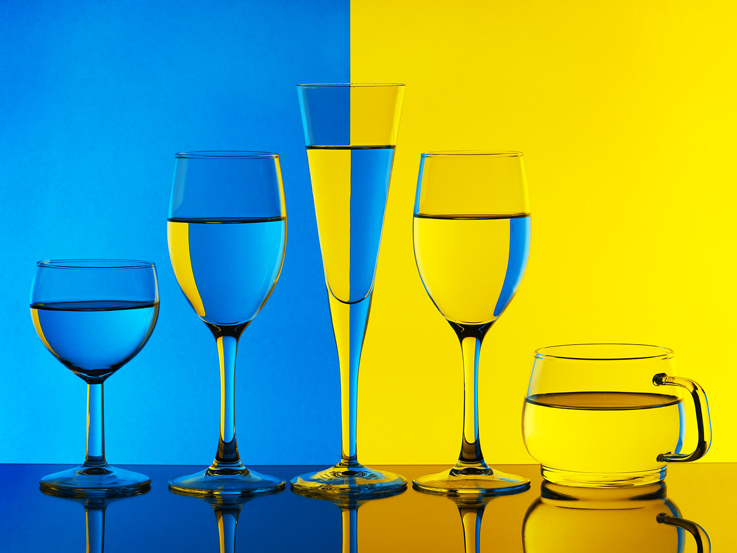 Merit For Digital Glasses Blue And Yellow By Ann Smallegange