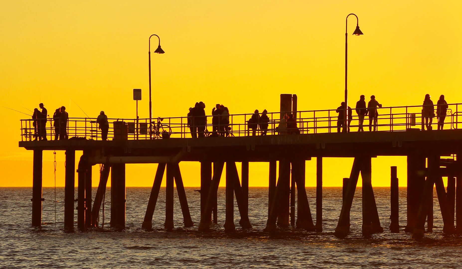 Merit For Digital Glenelg Jetty Silhouette By Ann Smallegange