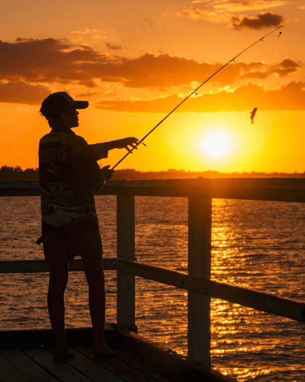 Merit For Digital Sunset Fishing By Brendan Barker