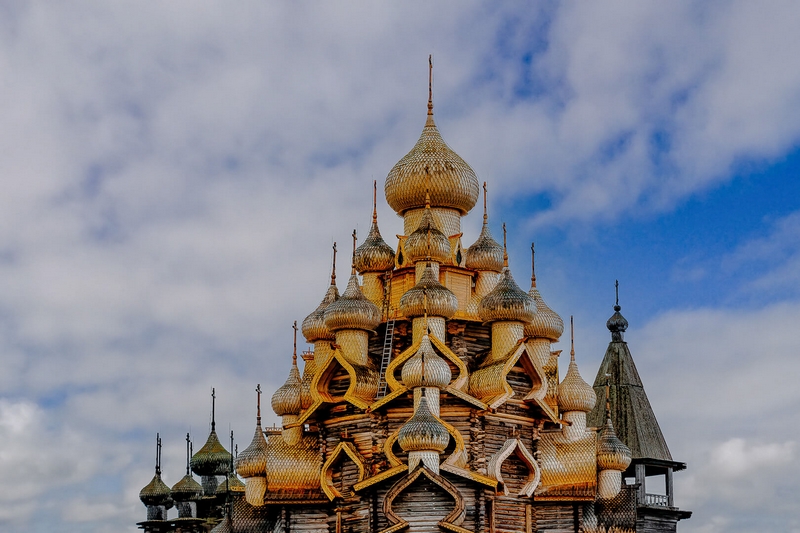 Merit For Print Wooden Church Domes In Russia By Swarna Wijesekera