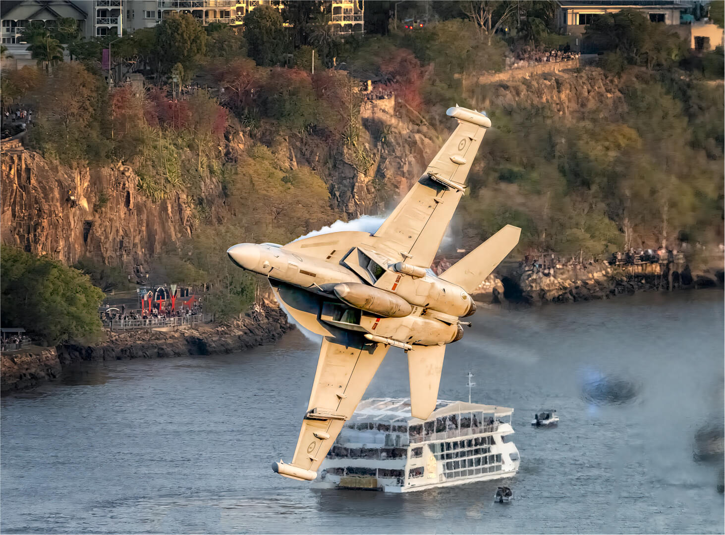 Merit For Print FA18 Growler Above The River By Paul MacKay